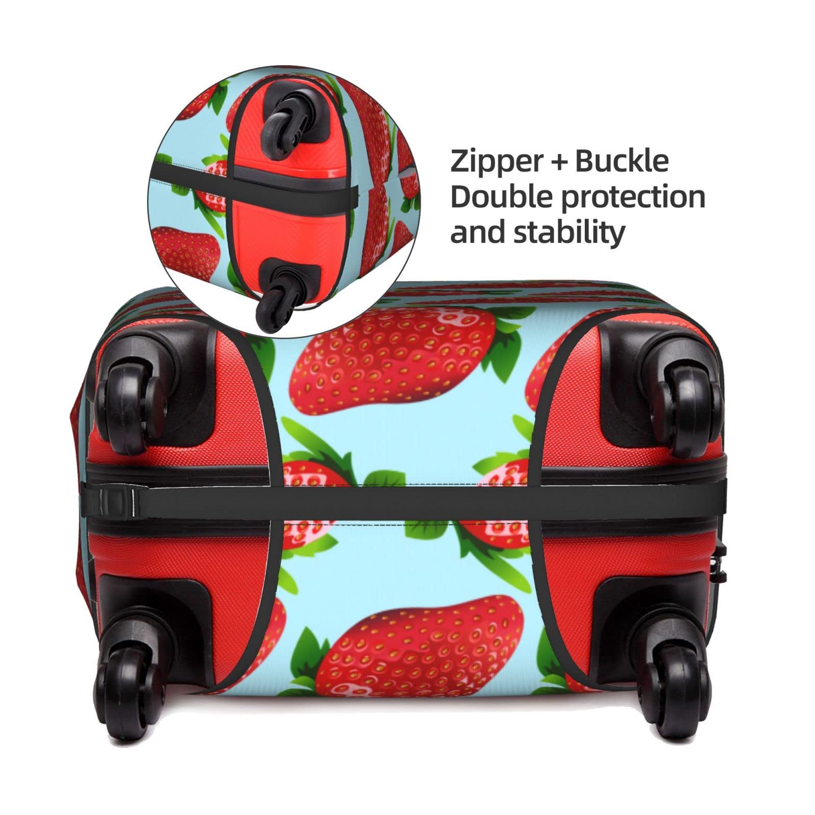 Housse De Protection Valise Motif Camion De Pompiers - Taille M (22-24 Pouces), Élastique, Imperméable, Anti-Rayures