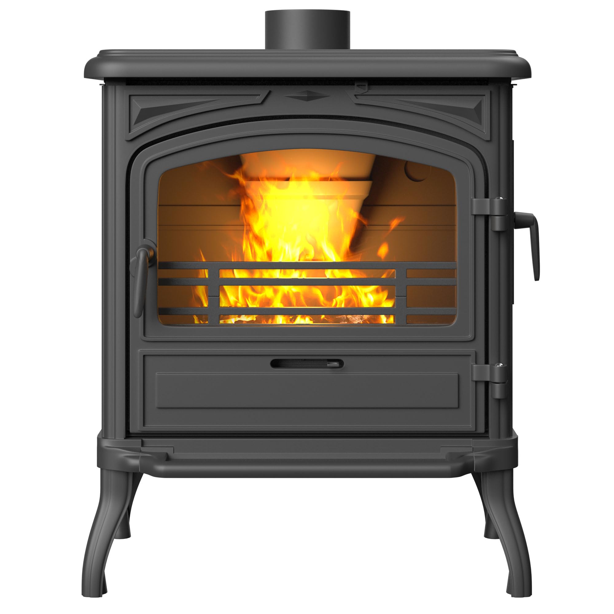 Poêle à bois sans installation, en fonte noire 10kW - Premium EOS S13 ECO