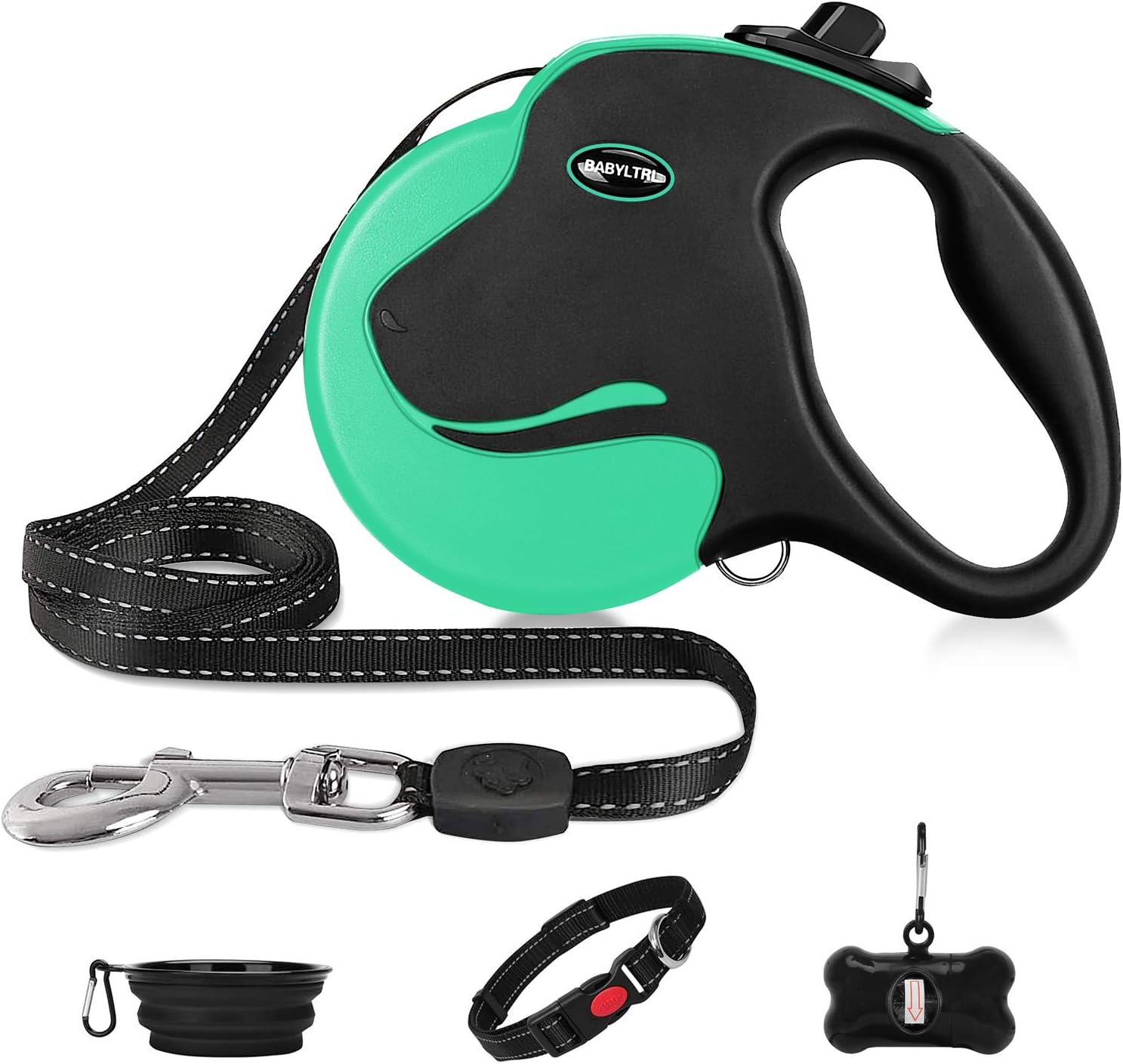 Babyltrl Upgraded Retractable Dog Leash, 360° Tangle-Free Heavy Duty Dog Retractable Leashes for Large Dogs up to 110lbs,16ft Safe…