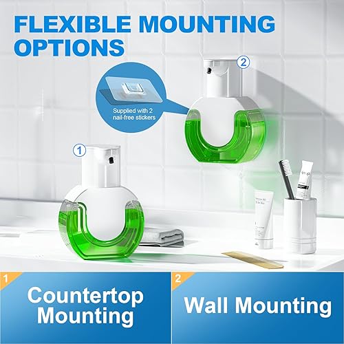 Miniatura 3 de Dispensador automático de jabón sin contacto de 15 oz14.2 fl oz, dispensador automático de jabón líquido, 4 niveles de dispensación de jabón