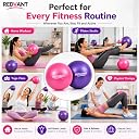 Redvant Mini Exercise Ball 9inch/23cm Small Yoga Ball Indoor & Outdoor Jumping Toy, Soft Pilate Home Training Abdominal Workouts Ball, Anti Burst and Slip, with Barre, Core Trainings gallery image