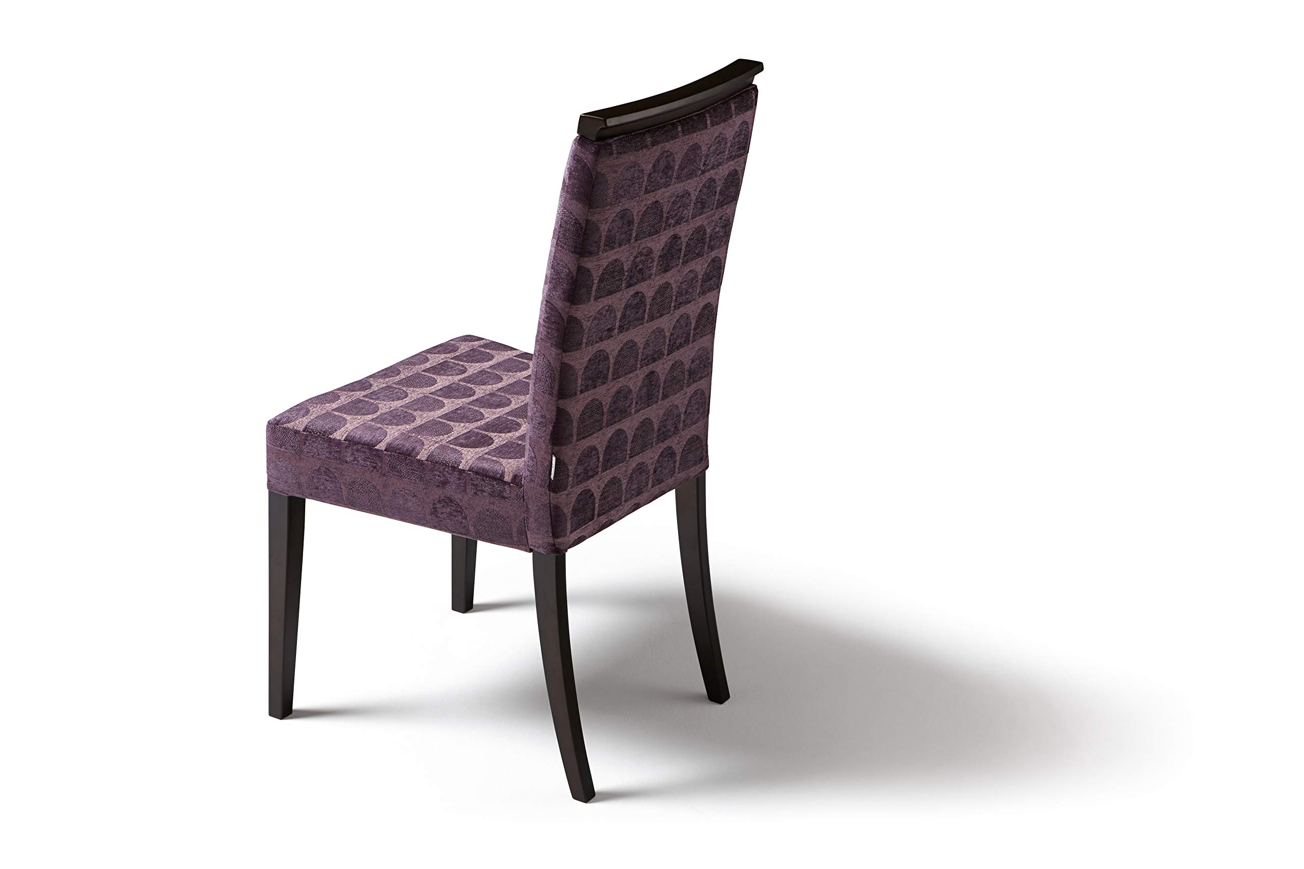 Amazon｜オリバー ダイニングチェア 木製 布 ダークブラウン×コバルト