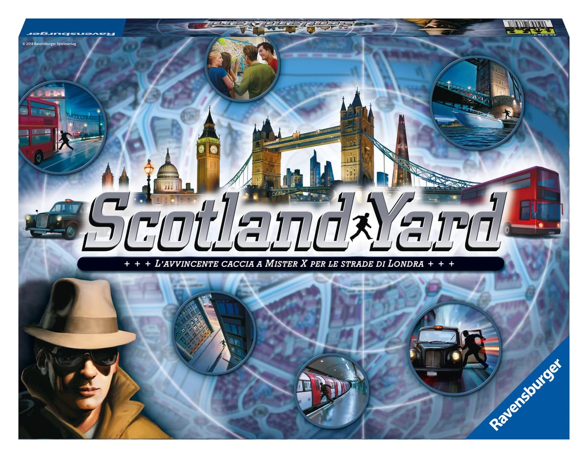 Ravensburger - Scotland Yard, Gioco da Tavolo per Tutta la Famiglia, 2-6 Giocatori, Idea Regalo per Adulti e Bambini 8+ Anni, Edizione in Italiano