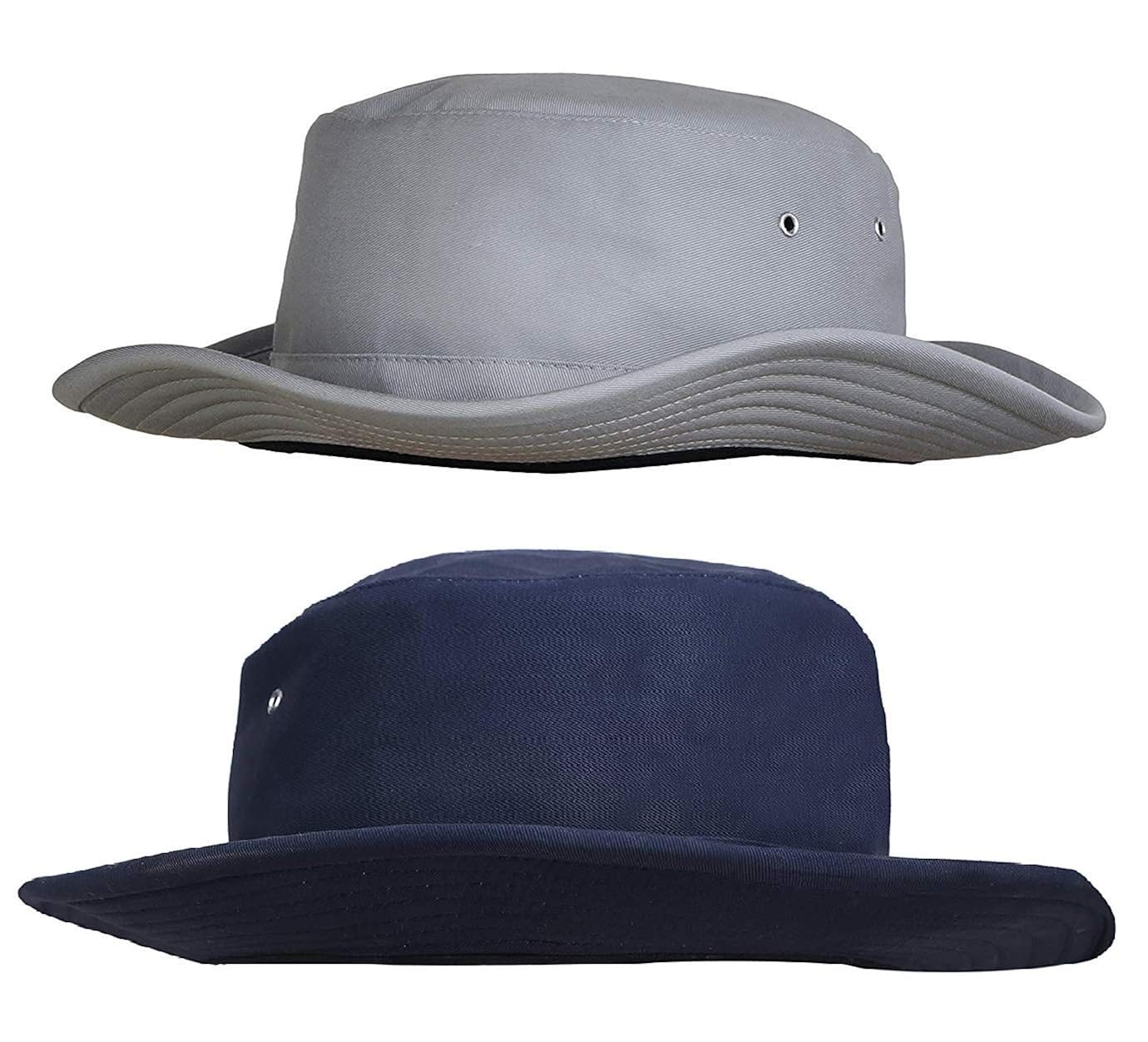 Zacharias Men's Cricket Umpire Hat Pack of 2 Light Grey & Navy Blue