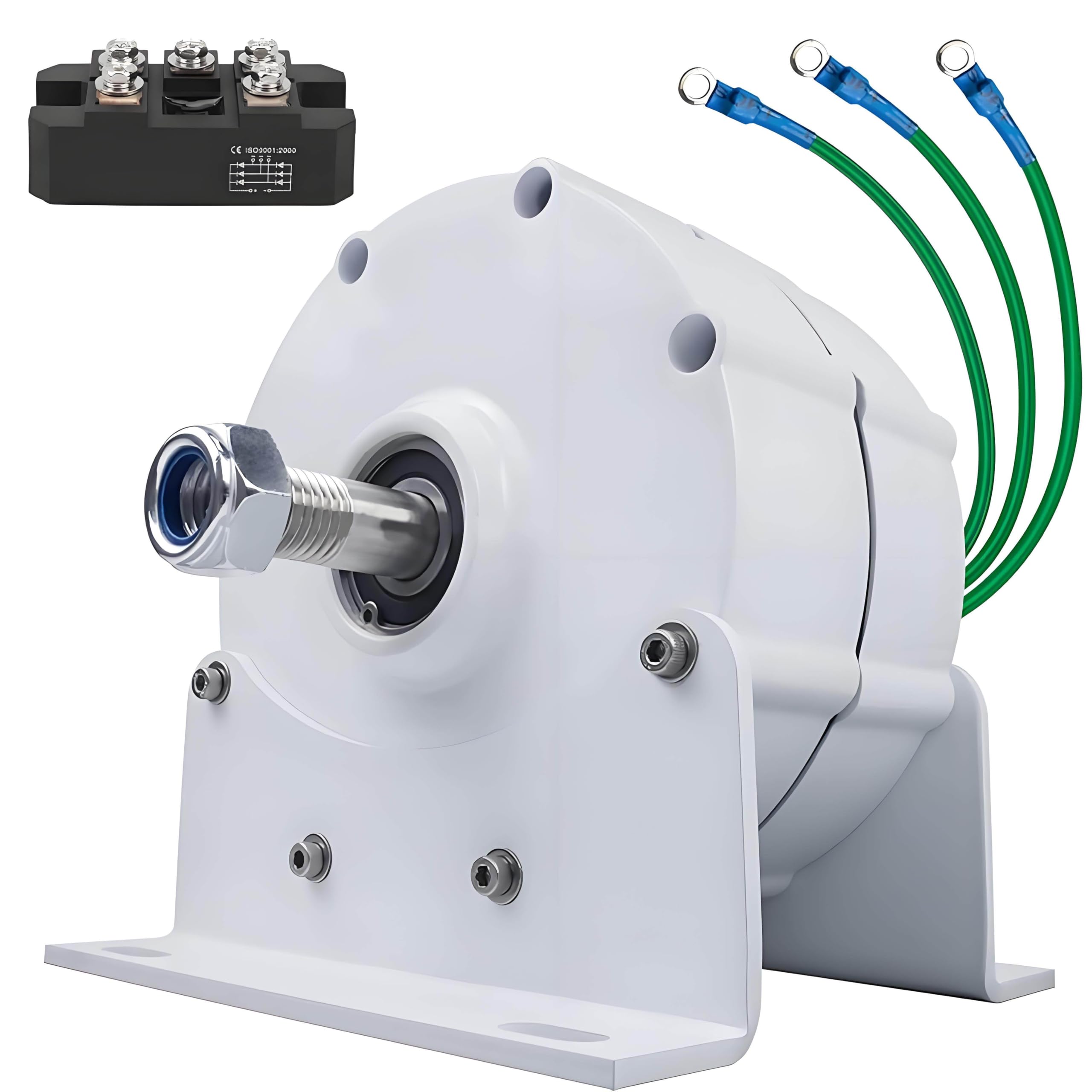 Generator prądu przemiennego z magnesami trwałymi o niskiej prędkości obrotowej 12000 W, 3-fazowy, bezprzekładniowy, z magnesami trwałymi, z turbiną wiatrową i prostownikiem 48V