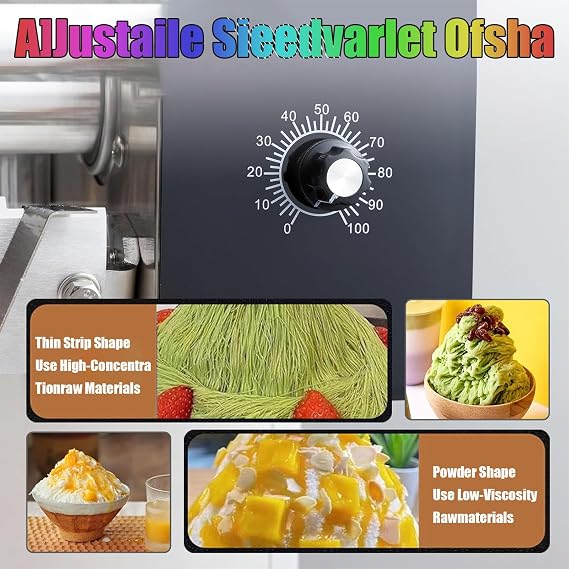 Commercial Korean Kakigori Mesin Es Bingsoo Snow Snowflake Flake Cream Crusher Maker Shaved Ice Shaver Bingsu Making Machine (Mechanical 120KG)