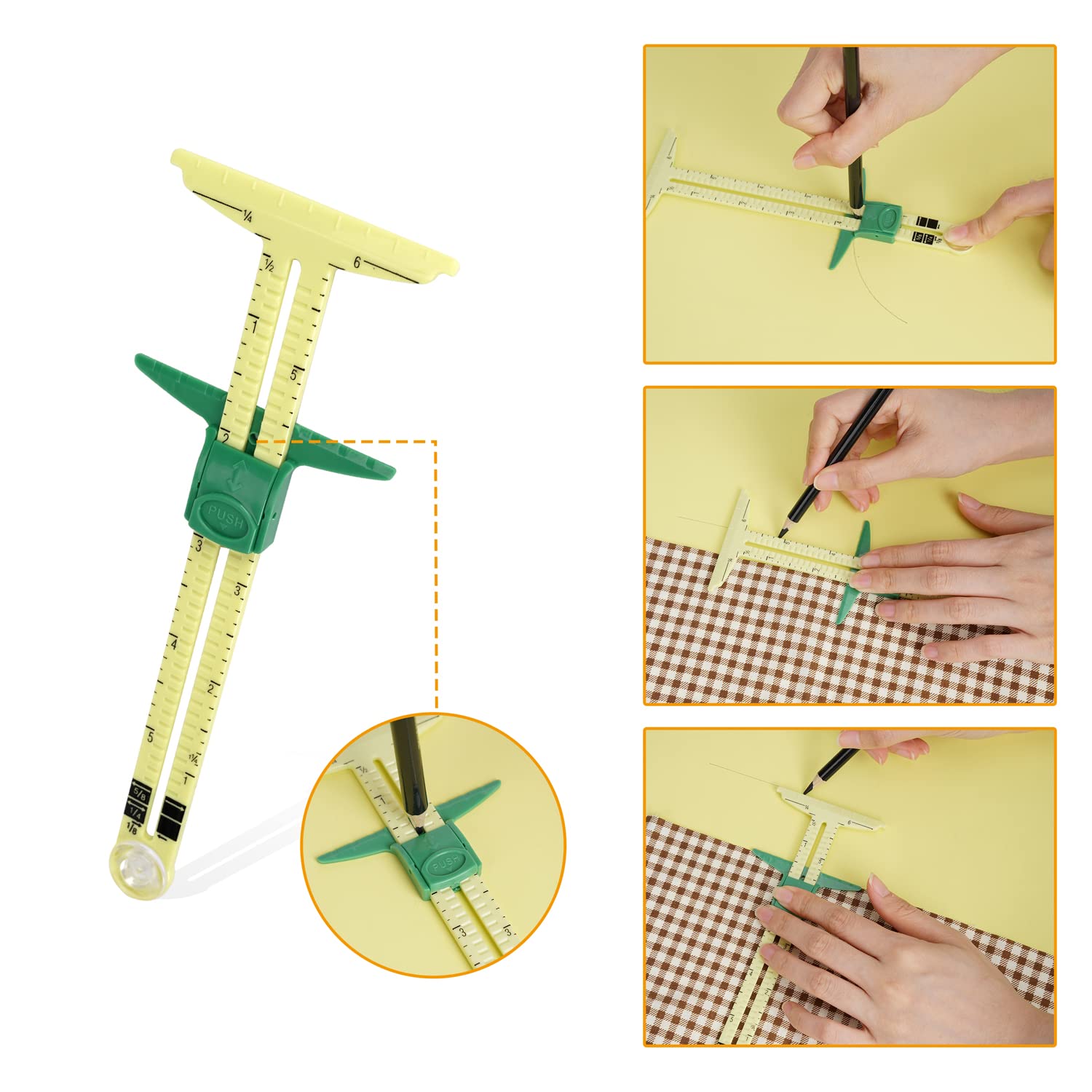 Buy AKAT Quilting Ruler Set Sewing Kit Organizer Fabric Sewing Ruler 6 ...