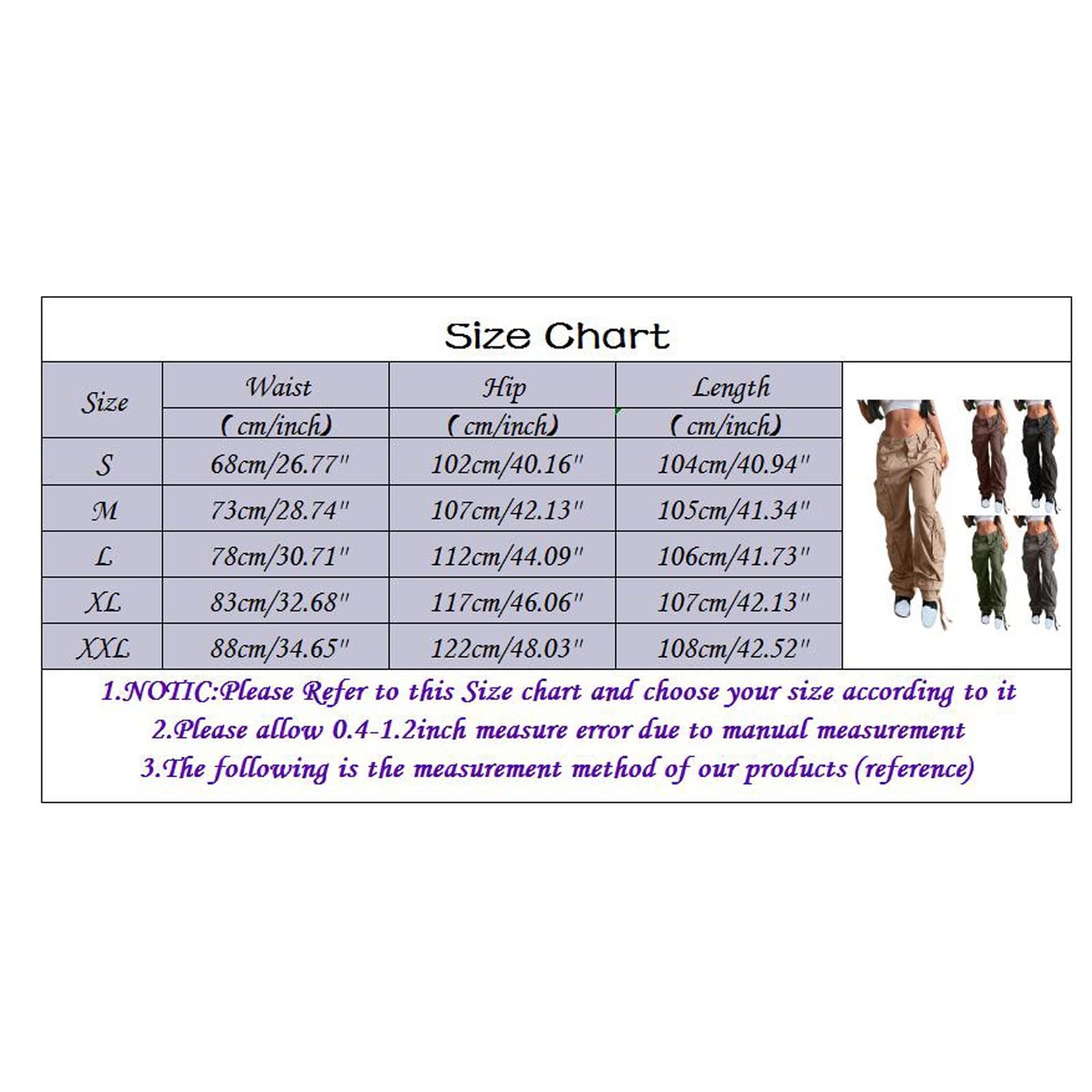 Jeans Damen GroßE GrößE - Damen Cargohose mit hoher Taille im Baggy Fit Straight Wide Leg Design praktischen Jogger Taschen