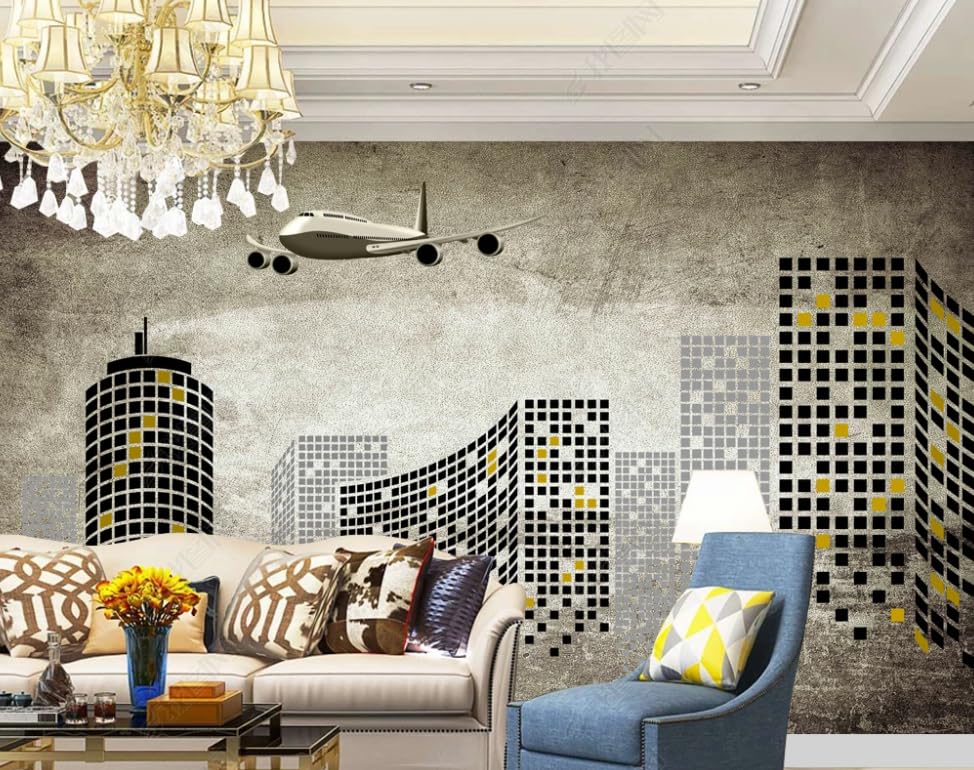 Papier peint intissé immeubles urbains pour agrandir un mur de chambre sombre