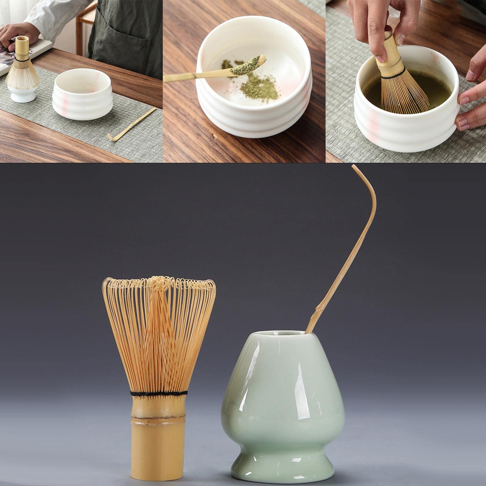 ATORSE Matcha Set Ceramics Matcha Whisk Holder Matcha Ceremony Kit Bamboo Whisk Green|Home & Garden|Food & Beverages|Tea 1