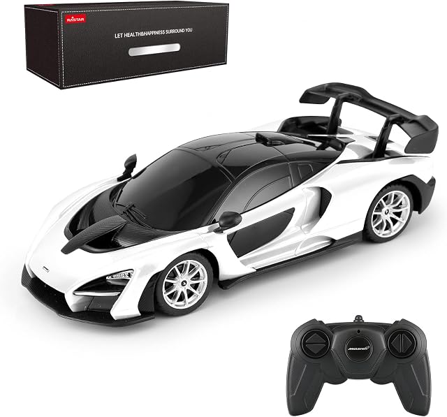 RASTAR Voiture RC, McLaren Senna 1:24 Voiture Télécommandée, Voiture McLaren pour Garçons - Blanc