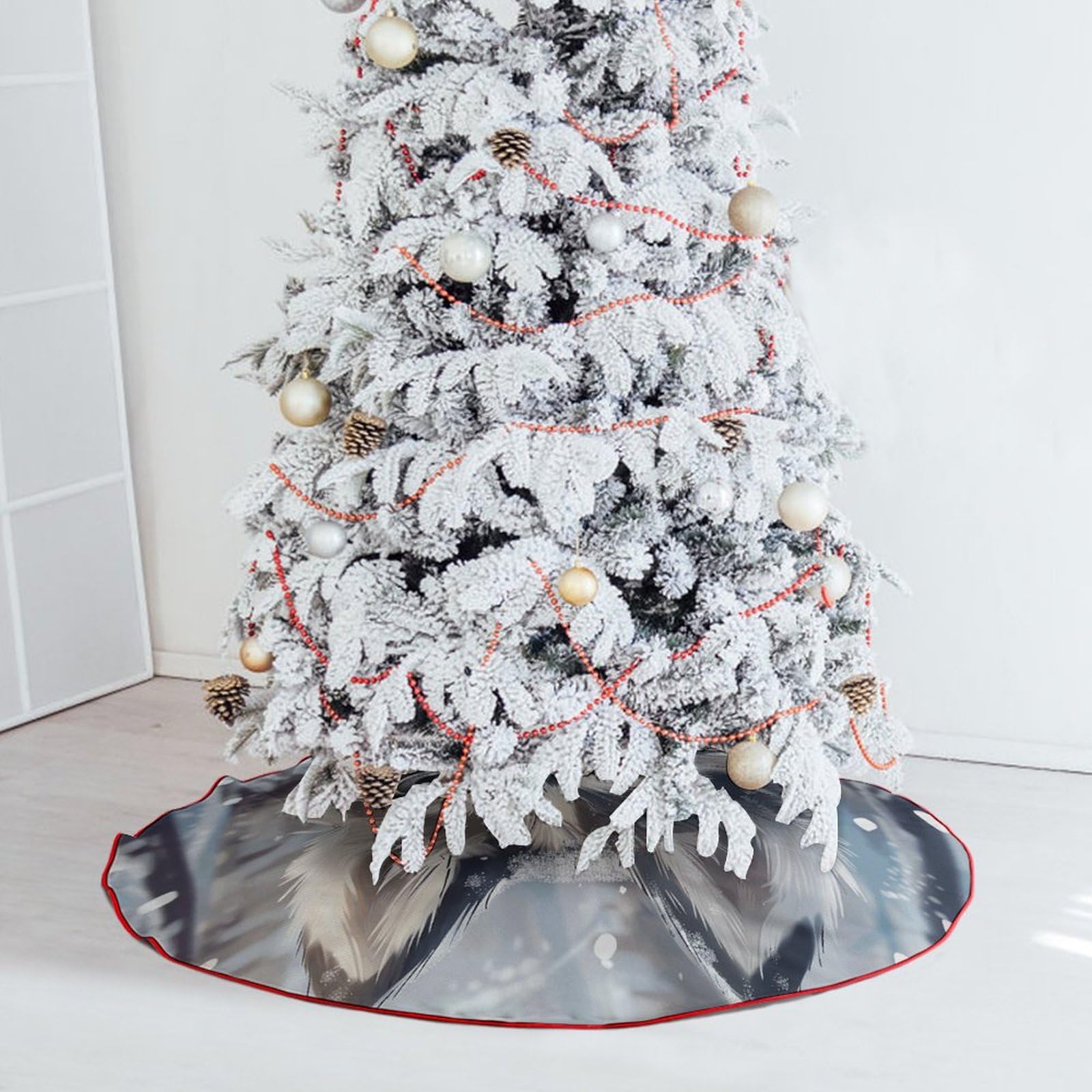 Weihnachtsbaum Rock 90cm - Cartoon Design Polyester Baumdeko