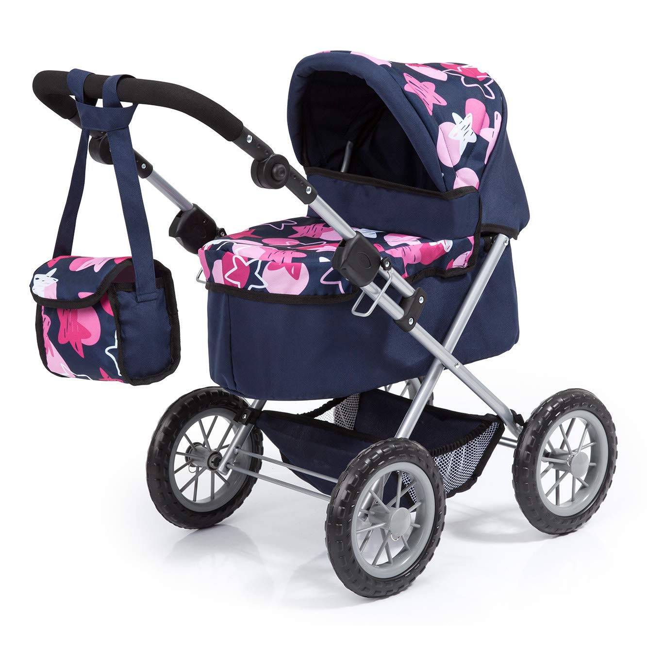 Bayer Design Dolls pram Trendy with bag, height-adjustable handle, foldable — image 1
