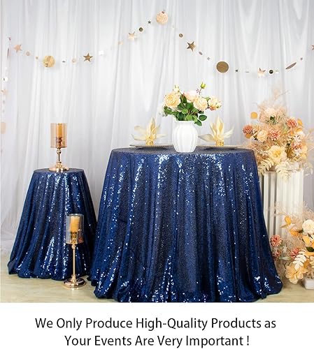 Vista 66 de ShiDianYi Mantel redondo de 90 pulgadas, mantel de lentejuelas color fucsia con purpurina para tarta, postre brillante, para fiesta de cumpleaños