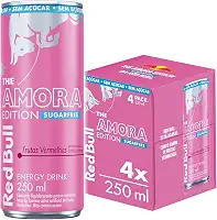 Pack de 4 Latas Red Bull Energético, Amora Edition, Frutas Vermelhas, Sem Açúcar 250ml
