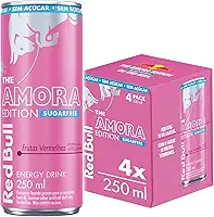 Pack de 4 Latas Red Bull Energético, Amora Edition, Frutas Vermelhas, Sem Açúcar 250ml