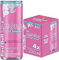 Pack de 4 Latas Red Bull Energético, Amora Edition, Frutas Vermelhas, Sem Açúcar 250ml