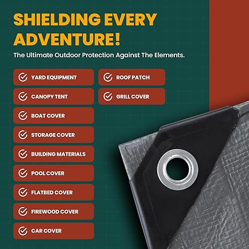 Miniatura 2 de Cubierta de lona plateada y negra, material grueso, impermeable, ideal para toldo, tienda de campaña, botes, remolque o cubierta de piscina!, Azul