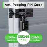 ELinkSmart Verrouillage combiné de mot de passe extérieur Padlock avec clé NFC RFID Padlock résistant aux intempéries pour Locker Gym Gate Fence Support de camion Code temporaire Déverrouiller Record