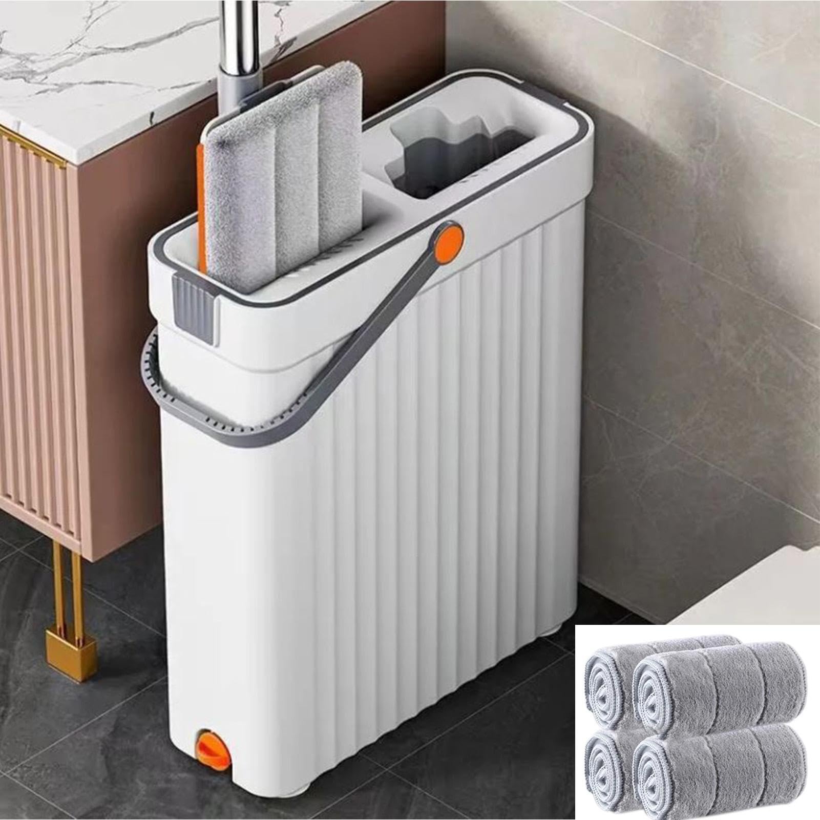 Wischmopp Und Eimer Komplettset Mit Einem Separaten Schmutzwassersystem
