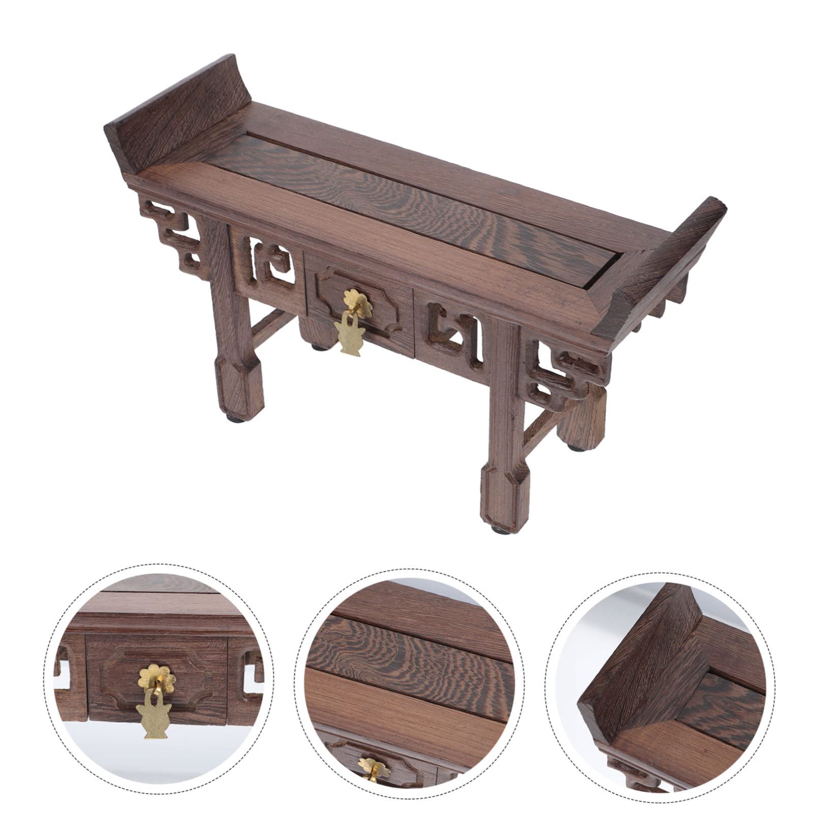 Base de Exhibición de Madera Maciza para Macetas y Figuras Pequeñas, Estable y Resistente, Estilo Rústico Chic Adecuado para Decoración Hogar y Museos