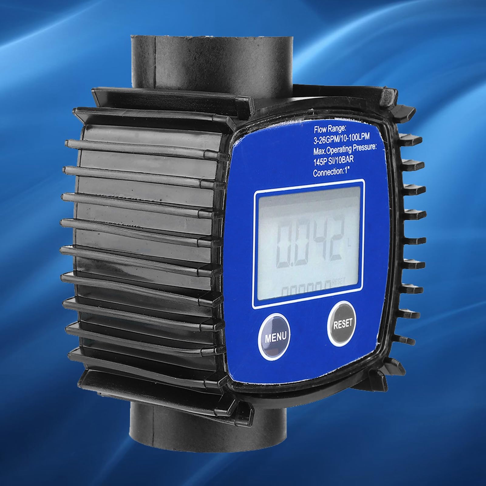 Hyuduo Wasser Durchflussmesser 1 Zoll Innengewinde mit Digitalanzeige für präzise Wassermengenmessung und Durchflusskontrolle im Haushalt Industrie Einsatz