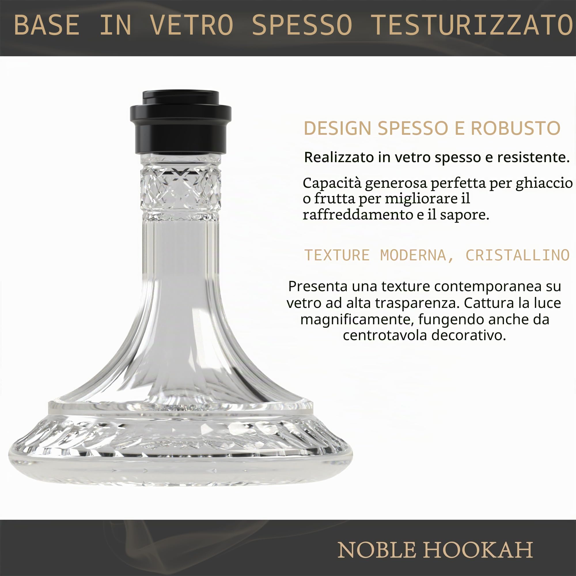 NOBLE HOOKAH 62,6 cm Set Narghilè 4 Attacchi con Testina Narghilè Grande Narghilè in Tubo di Alluminio con Filtro Melassa in Alluminio, Dotato di 4 Tubi in Silicone e Maniglia