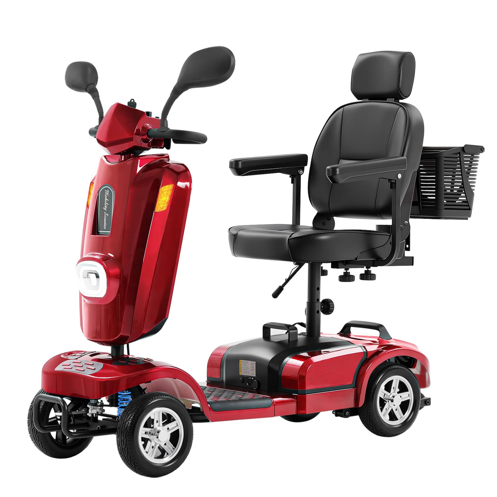 16-32 Miles Long Range Heavy Duty Mobility Scooter for Adults & Seniors, 500/1000W & 400/500LBS Capacity Power Electric Wheelchair w/Off-Road Absorber,10/13" Tires, Windbreak Plate Design