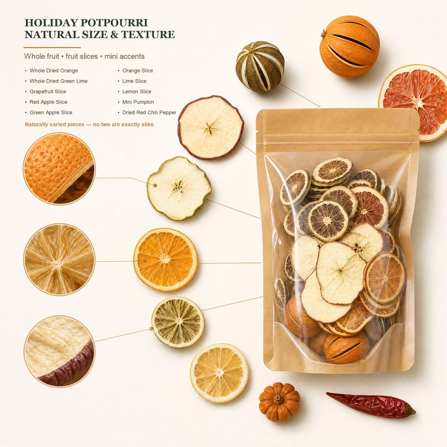 1 confezione da 500 g di potpourri di frutta secca mix fai da te