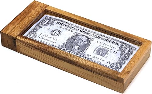 Miniatura 3 de The Heist Caja de rompecabezas de madera para regalo con compartimentos ocultos, puzle de puerta corredera para dinero y entradas con cerradura