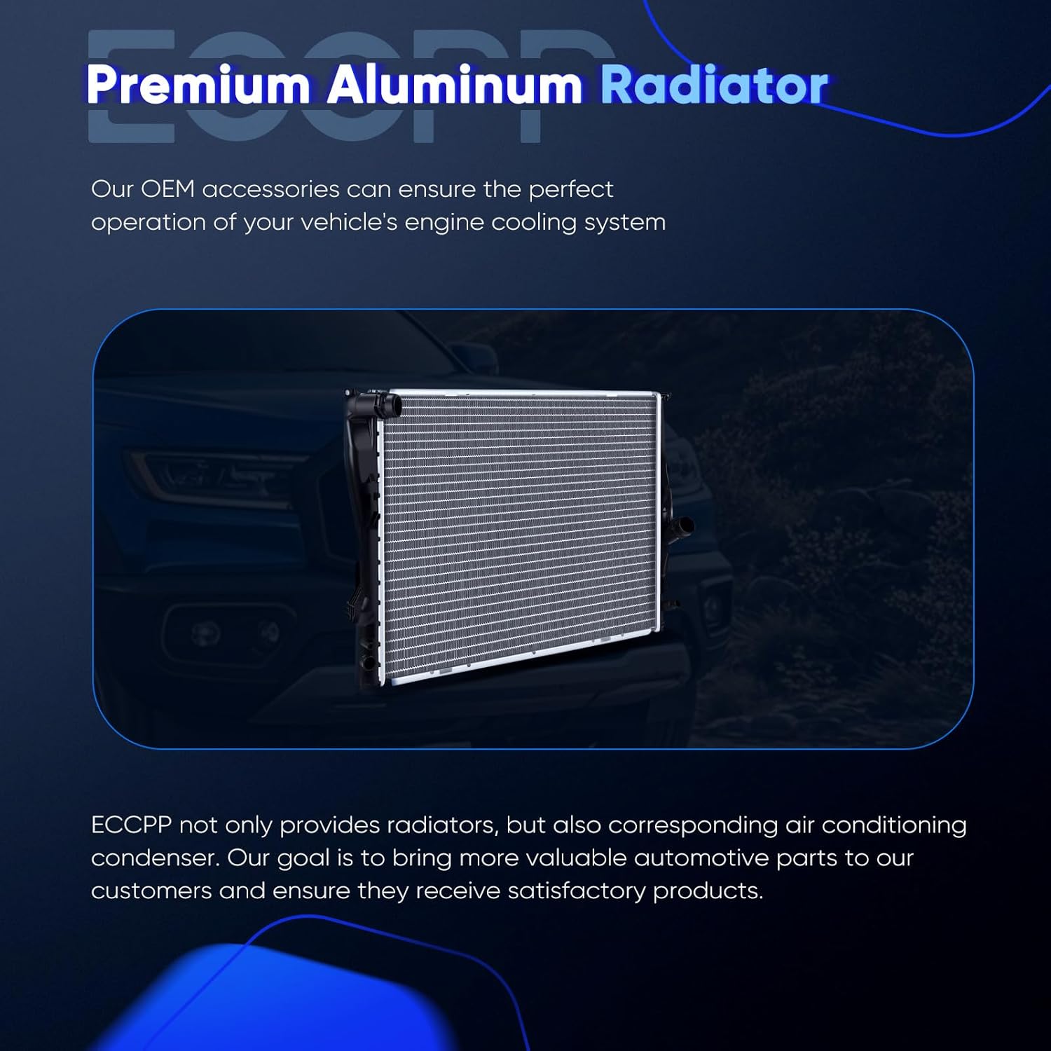 ECCPP Engine Coolant Radiator Compatible with 2008-2013 for BMW 128i,2007-2011 for BMW 323i,2009-2013 for BMW 328i xDrive,2007-2008 for BMW 328xi,2009-2011 for BMW Z4 Replace# 2882 Aluminum Radiators