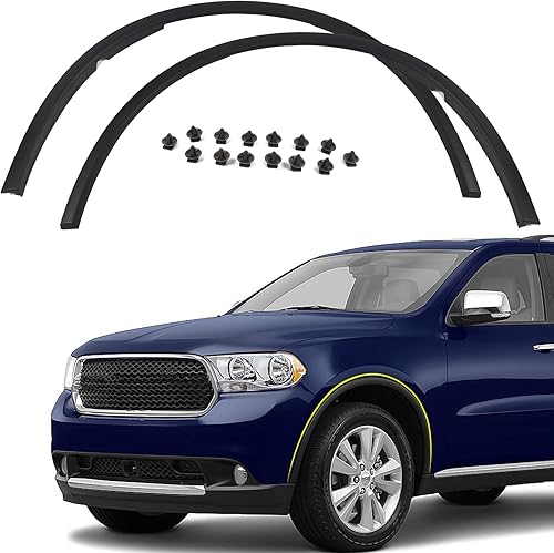 FIONE Cubierta de moldura para guardabarros del arco de rueda delantera compatible con Dodge Durango 2011-2018 (izquierda y derecha)