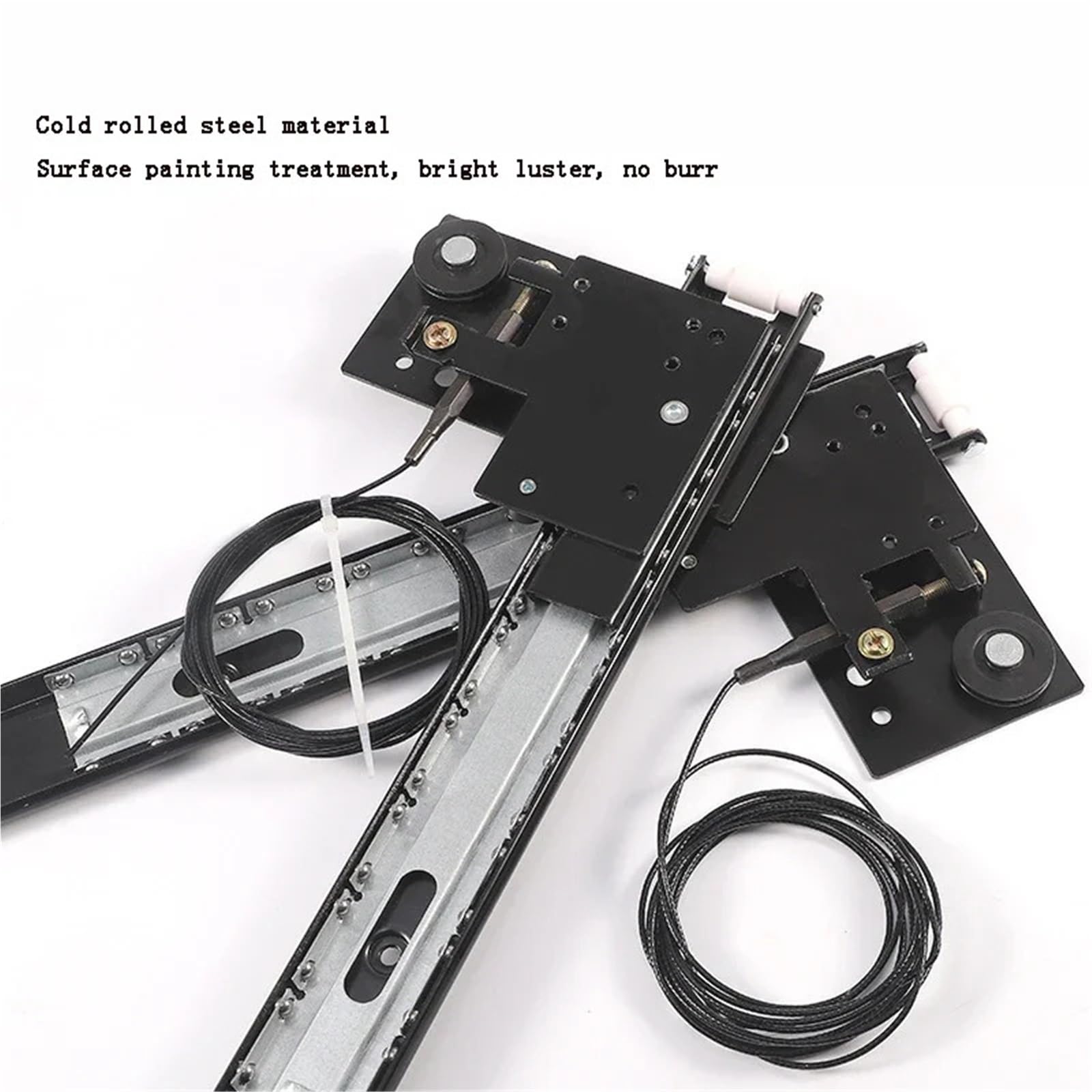 Full-Extension Drawer Slides Cabinet Side Hidden Slide Rail Wardrobe Folding Telescopic Plug-in Storage Swing Door Furniture Hardware Set(350mm)