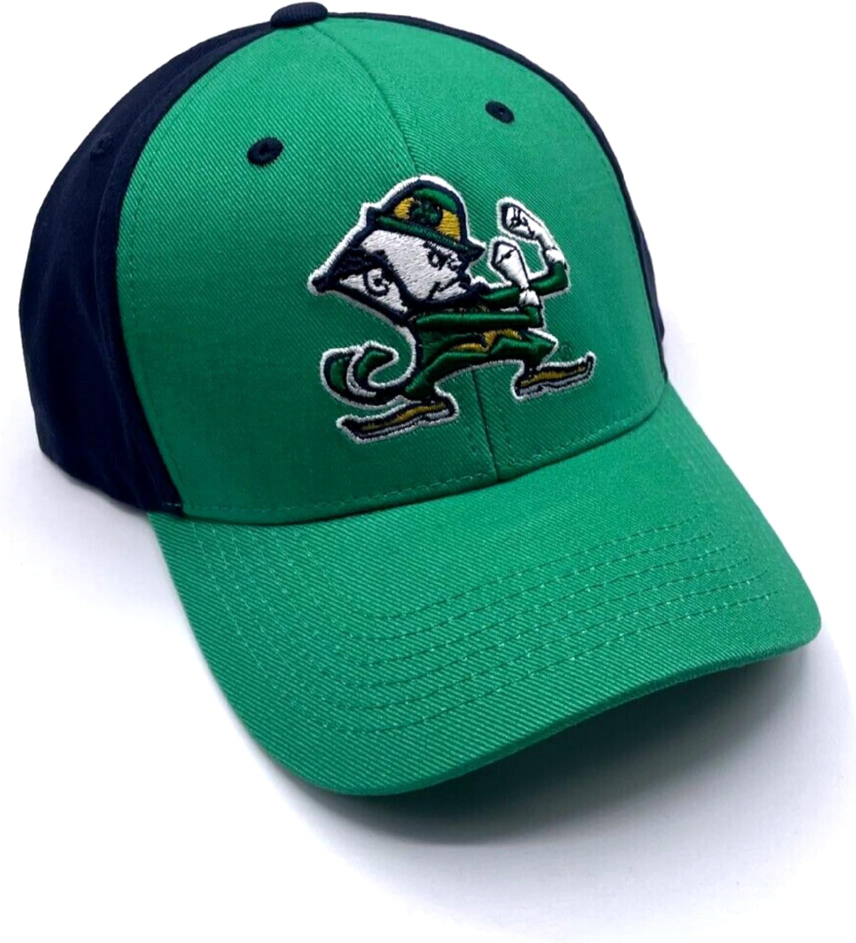 Officially Licensed Notre Dame Classic Two-Tone Hat Adjustable Irish Logo Embroidered Cap Multicolor