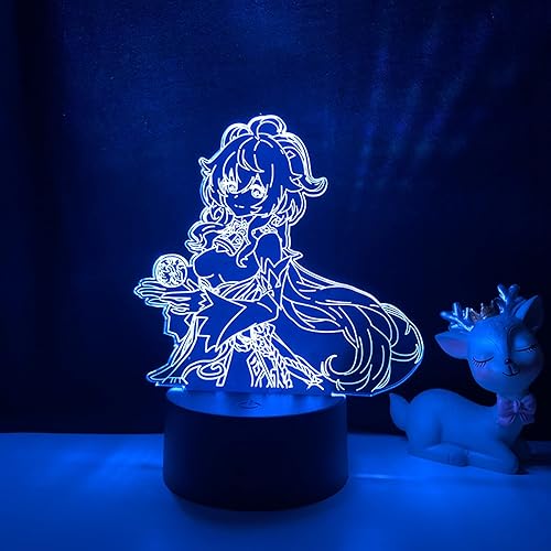 Miniatura 2 de Acrylic Led Night Lamp Genshin Impact Led Night Light Game