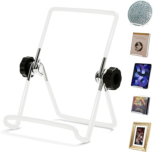 SOTER Soportes de placa para exhibición y soporte para libros, soporte portátil ajustable, estante para revistas, soporte para iPad, soporte de