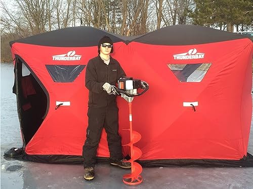 Miniatura 2 de THUNDERBAY Ice Cube Series - Refugio de pesca en hielo estilo cubo emergente, 68-112 pies cuadrados de área de pesca, portátil, para 6-8 personas