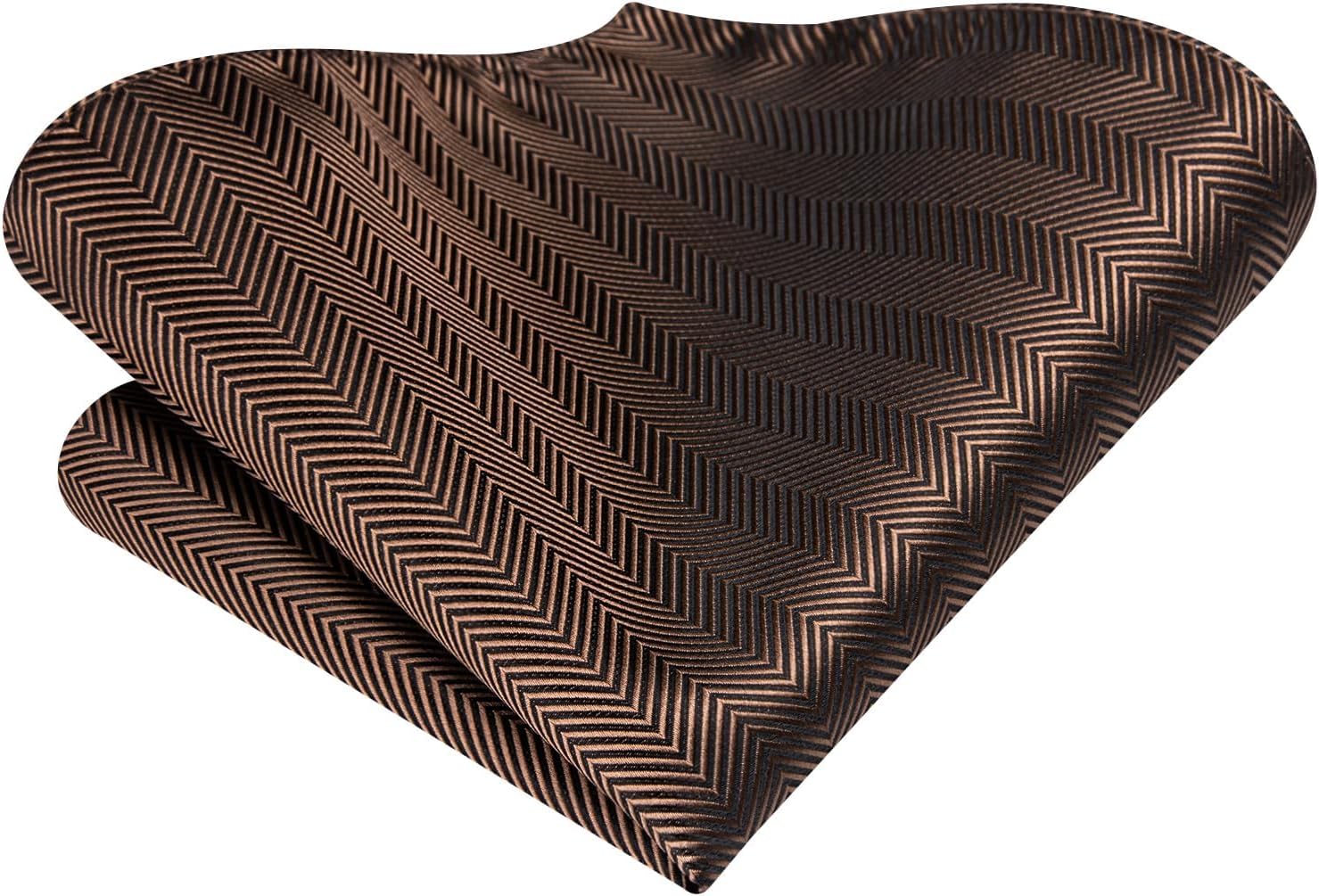 Hi-Tie 70 inches Ties for Men Silk Extra Long Necktie and Pocket Square Cufflinks Set Men Big and Tall Tie Business - Image 6