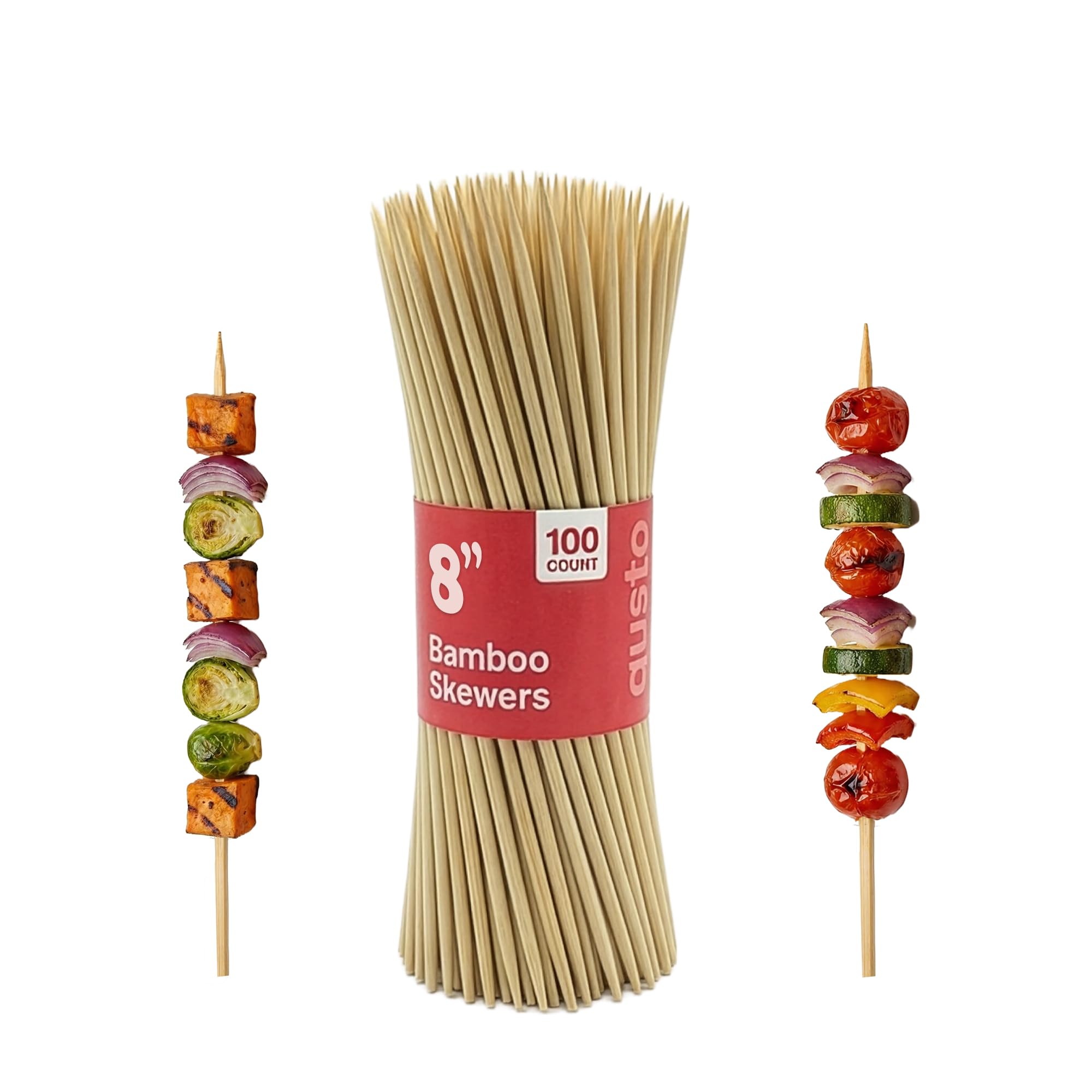 Comfy Package [100 pezzi] Spiedini di bambù per shish kebab, griglia, frutta, snack e cocktail