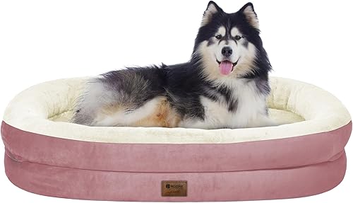 Miniatura 40 de Cama ortopédica lavable grande para perros: Cama impermeable para mascotas con respaldos - Funda extraíble y lavable para cama de perro grande de