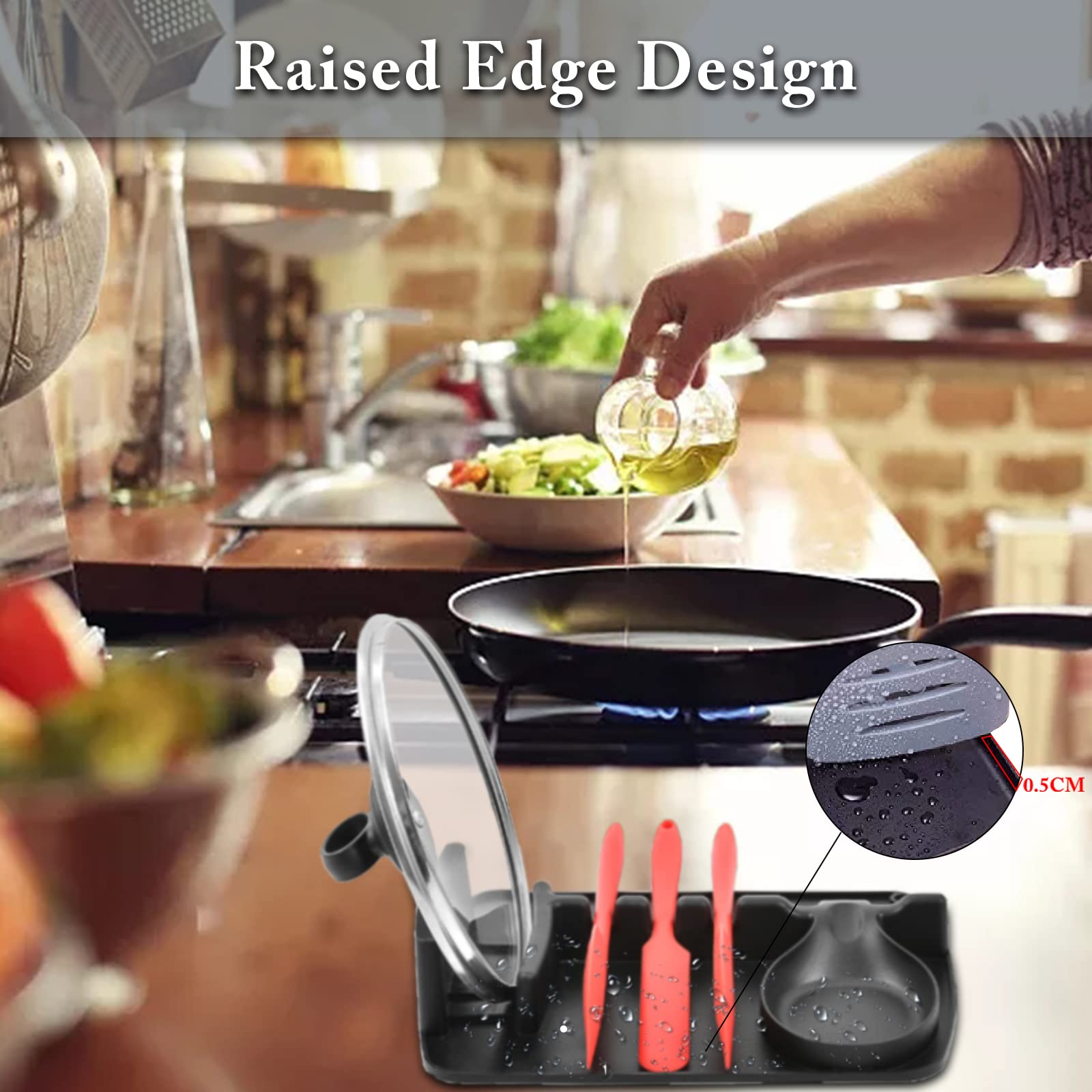 Topfdeckelhalter Mit Löffelablage - Hitzebeständig & Platzsparend