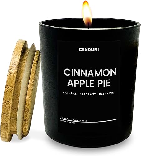 Vela para hombres Vela de lujo de cera de soja impresionante aroma a canela Velas únicas de regalo de cumpleaños para novio, papás, mejores