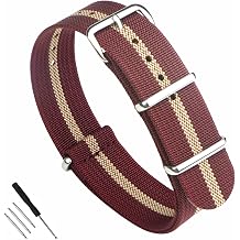 WOUKUP Premium Military Ballistic Ribbed Nylon Watch Straps 16mm 18mm 19mm 20mm 21mm 22mm 24mm Replacement Band