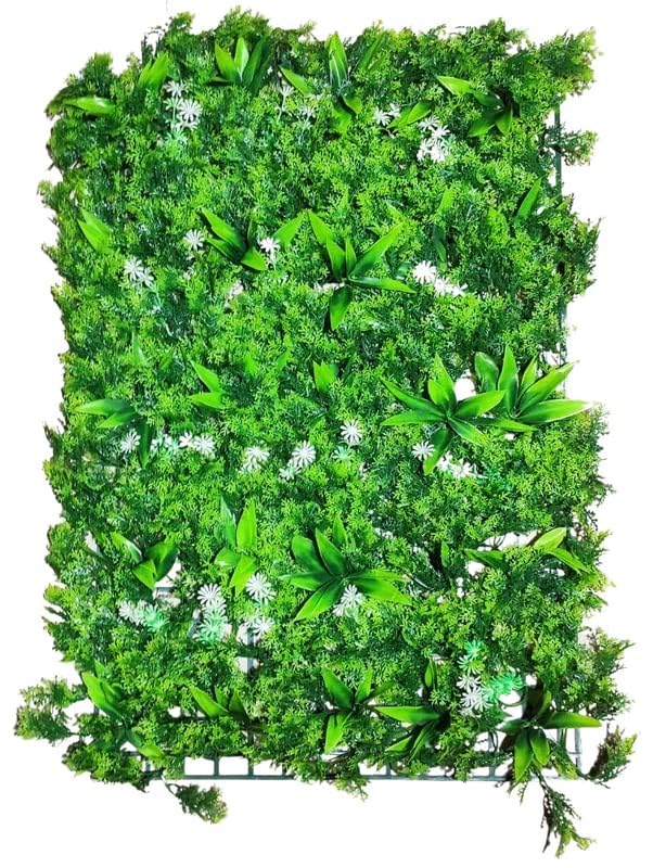 BeautifulWalls Plastic Artificial Wall Grass For Home Decoration (1 Pc) I Grass Mat For Wall I Vertical Garden Artificial Wall Plants (Green With White Flowers, 60Cm X 40Cm X 8Cm, Pack Of 1) (B0DCVSVVC1) Amazon Price History, Amazon Price Tracker