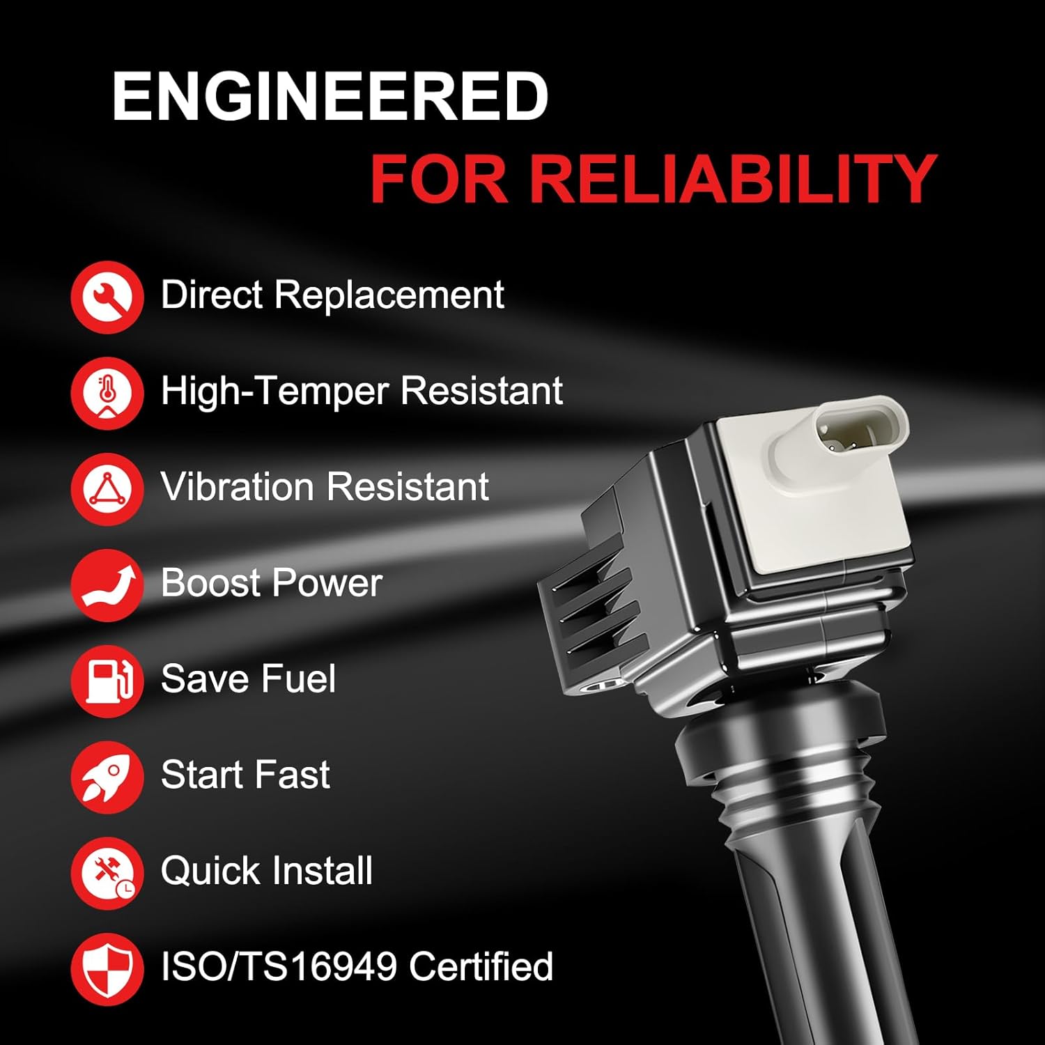 UF826 Ignition Coils Pack (V6 3.5L) Fits for Ford F-150 2017 2018 2019 2020 2021, Expedition 2018-2021, GT 2017-2021, Fits for Lincoln Navigator 2018-2021, Set of 6