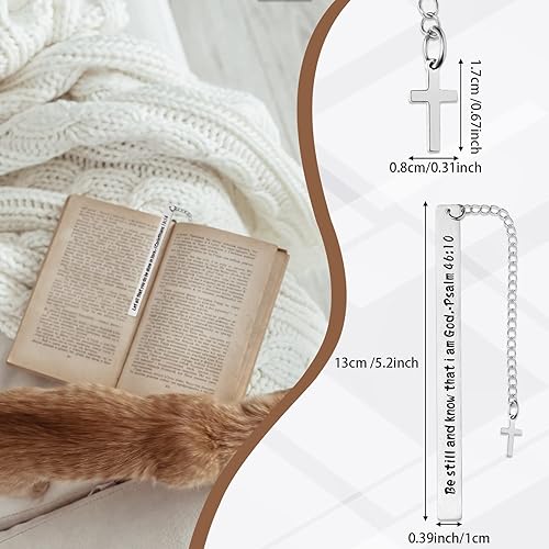 Miniatura 2 de 10 marcapáginas cristianos de la Biblia, regalos de Navidad para la iglesia, marcapáginas inspiradoras con versículos bíblicos, marcadores