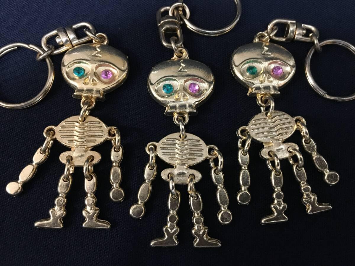駄玩具妖怪ホラーグッズ骸骨キーホルダーガイコツドクロ
