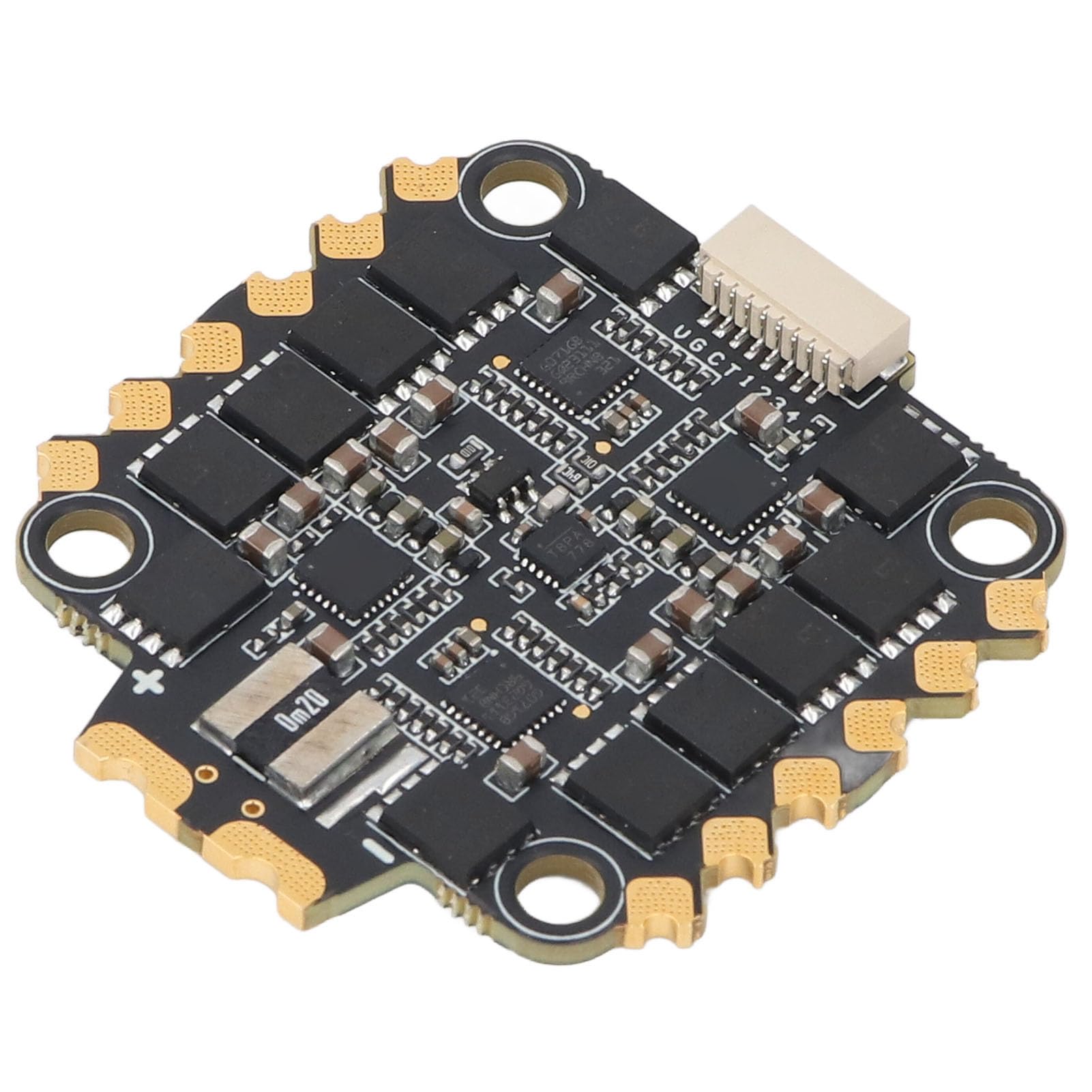 Aramox Elektryczny Regulator Prędkości Drona Wyścigowego, Płytka PCB 4 w 1 ESC 70A 2 do 8S z Procesorem STM32G071, Czujnik Prądu 128K PWM dla Pilotów Quadcoptera FPV
