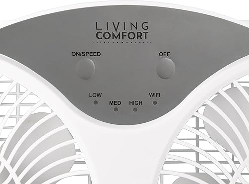 Miniatura 7 de Comfort Zone Ventilador de ventana de 9 pulgadas con ventiladores dobles de 3 velocidades, expansores de bloqueo automático, 3 modos (frío,