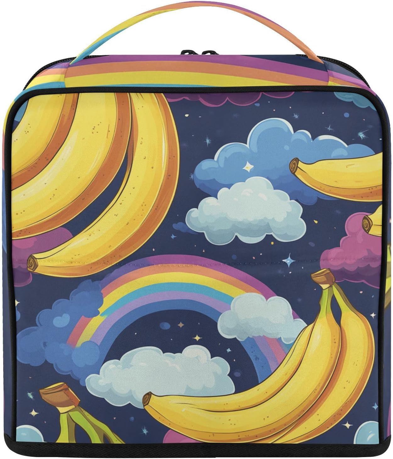 Standing Makeup Bag Bananas Rainbow Toiletry Bag